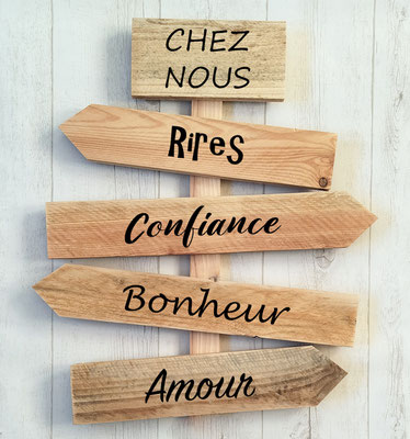 Multi écritures  bois brut
