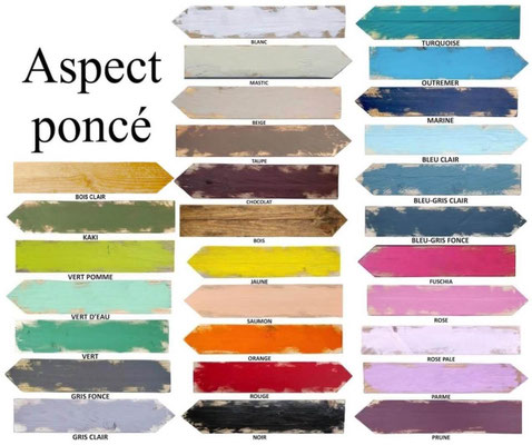 Échantillon de peintures finition poncée pour nos panneaux directionnels Halloween en bois