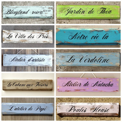 Pancarte "Atelier" poncée personnalisable 