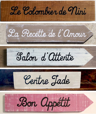 Pancarte/flèche "Recette" personnalisable