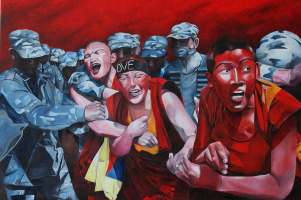 "Exilmönche" | 2015 | Öl auf Leinwand | 80x60 cm