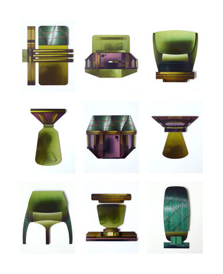 UM2-UM5-CL7-CL2-UM4-CL1-UM6-CL4-CL6 101,2 x 131,2 / 32,5 x 42,5 cm. Serie UM Fotoobjekte: Fotopapier auf Holz 2012