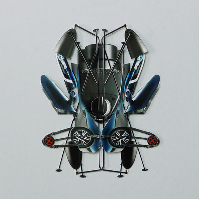 BMHL 22 x 22 x 3 cm. Serie Virtu@lien Fotopapier-Scherenschnitt, 2015