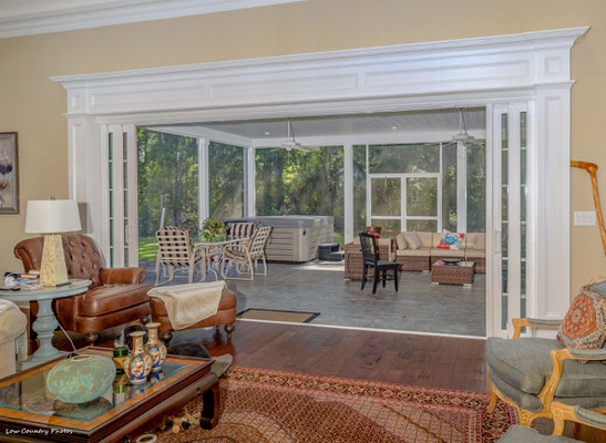 Expansive Sliding Doors Really open up this Living Space