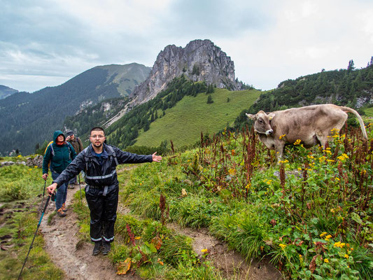 Integrationsprojekt Wanderglück auf dem Gräner Höhenweg zum Füssener Jöchel und weiter hinab zum Haldensee.