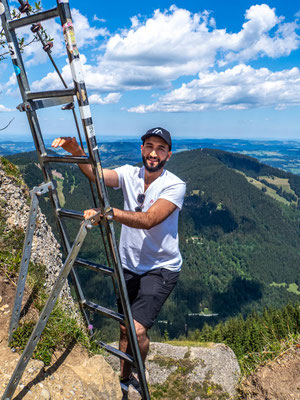 Bilder vom Wanderglück-Wochenende im Allgäu mit Wanderungen über die Nagelfluhkette, gemeinsamen Erlebnissen und gelebter Integration. (hier: Wanderung Steineberg)