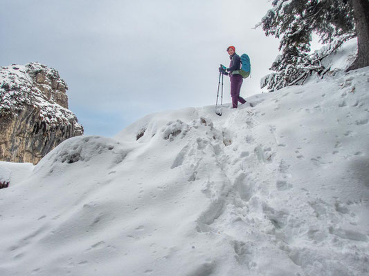 Anspruchsvolle Winterwanderung auf die Schöttelkarspitze, in der Soierngruppe im Karwendel.