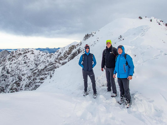 Anspruchsvolle Winterwanderung auf die Schöttelkarspitze, in der Soierngruppe im Karwendel.