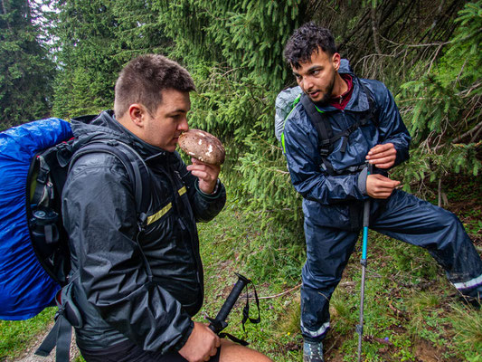 Integrationsprojekt Wanderglück auf dem Gräner Höhenweg zum Füssener Jöchel und weiter hinab zum Haldensee.