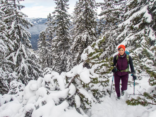 Anspruchsvolle Winterwanderung auf die Schöttelkarspitze, in der Soierngruppe im Karwendel.