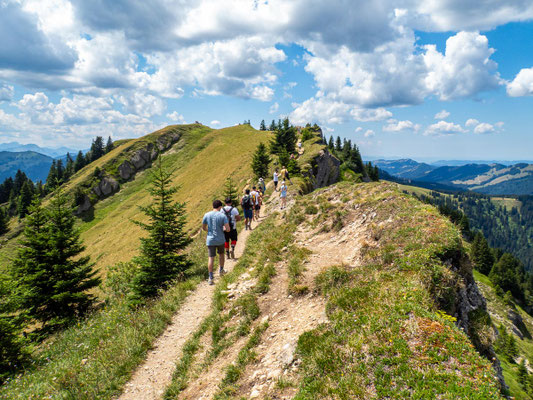 Bilder vom Wanderglück-Wochenende im Allgäu mit Wanderungen über die Nagelfluhkette, gemeinsamen Erlebnissen und gelebter Integration. (hier: Wanderung Steineberg)