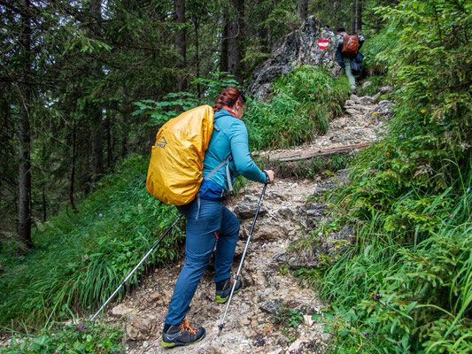Wanderung des Integrationsprojekts Wanderglück zur Bad Kissinger Hütte und auf den Aggenstein in den Tannheimer Bergen.