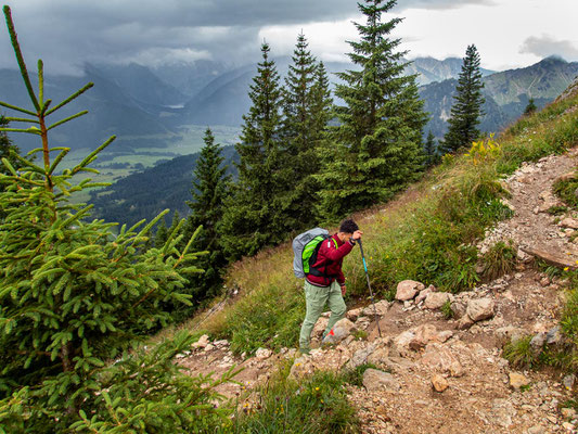 Wanderung des Integrationsprojekts Wanderglück zur Bad Kissinger Hütte und auf den Aggenstein in den Tannheimer Bergen.
