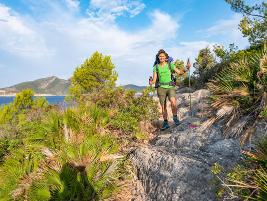 Mehrtagestrekking auf dem GR 221 auf Mallorca - Etappe 2 der Wanderung von Sant Elm nach Ses Fontanelles