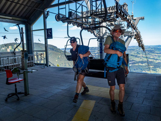 Bilder vom Wanderglück-Wochenende im Allgäu mit Wanderungen über die Nagelfluhkette, gemeinsamen Erlebnissen und gelebter Integration. (hier: Mittagbahn)