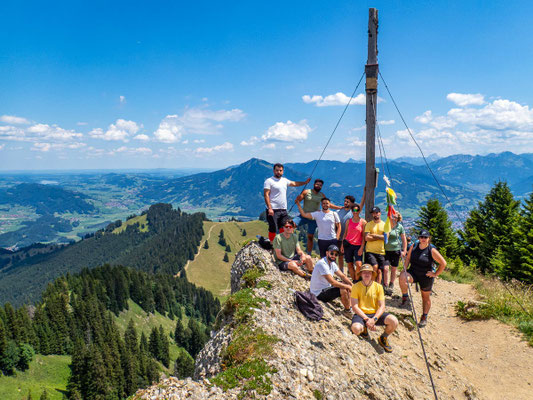 Bilder vom Wanderglück-Wochenende im Allgäu mit Wanderungen über die Nagelfluhkette, gemeinsamen Erlebnissen und gelebter Integration. (hier: Wanderung Steineberg)