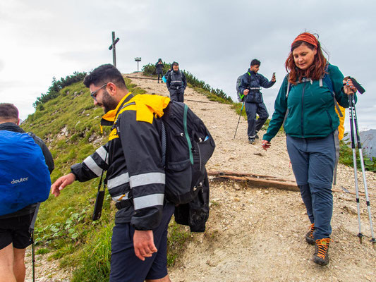 Integrationsprojekt Wanderglück auf dem Gräner Höhenweg zum Füssener Jöchel und weiter hinab zum Haldensee.