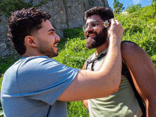 Bilder vom Wanderglück-Wochenende im Allgäu mit Wanderungen über die Nagelfluhkette, gemeinsamen Erlebnissen und gelebter Integration. (hier: Wanderung Steineberg)