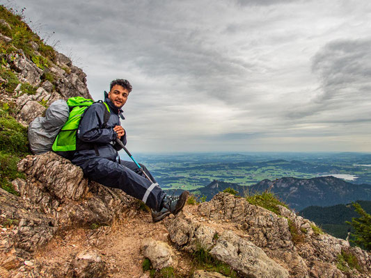 Integrationsprojekt Wanderglück auf dem Gräner Höhenweg zum Füssener Jöchel und weiter hinab zum Haldensee.
