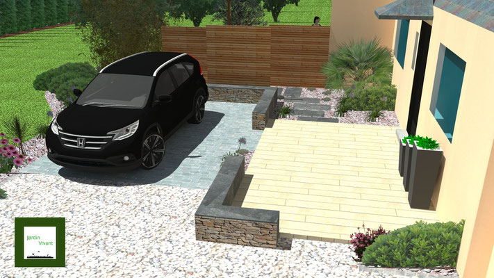Dessin jardin plan paysagiste conception idée