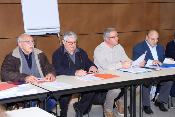 De gauche à droite : René Obert, Alain Moroy, Hervé Petel et Ghislain Dadou