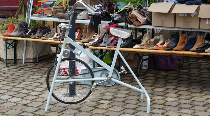 Ce vélo ne passerait pas inaperçu dans une salle de sport...