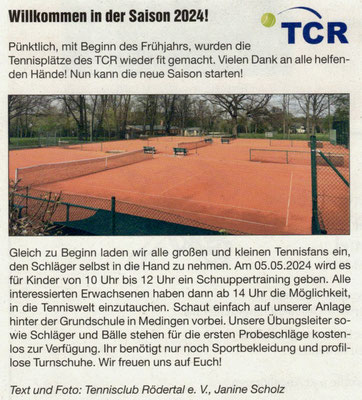Artikel aus dem "Amtsblatt Ottendorf-Okrilla" vom April 2024