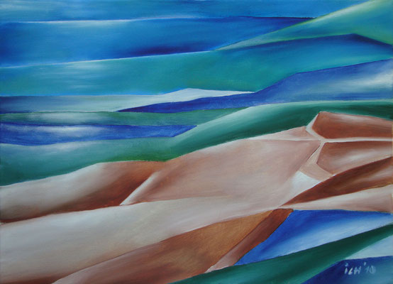 erotische Landschaft, 2010, 80 x 60 cm, Öl auf Leinwand