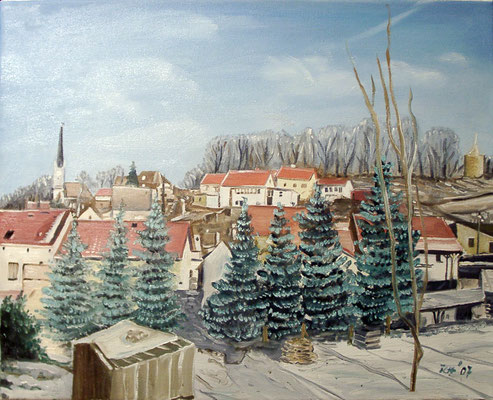 Osterfeld, 2007, 40 x 30 cm, Öl auf Leinwand