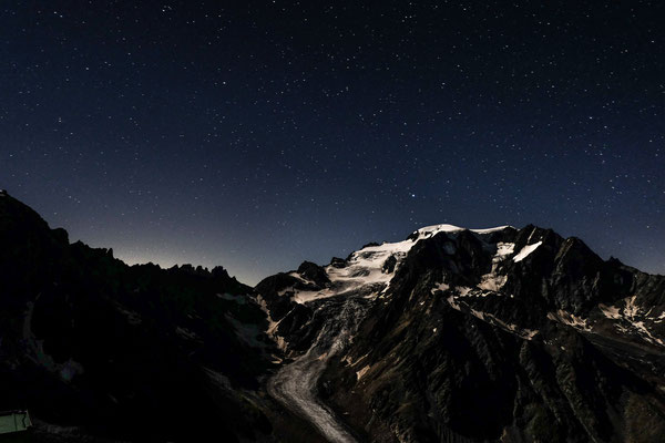 The Grand Combin in early morning (around 4:00)