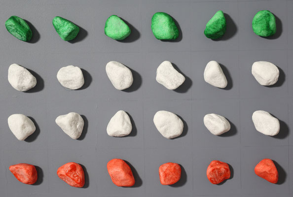 The young fighters of Iran Revolution 2022, mixed media stone, wood, rubber