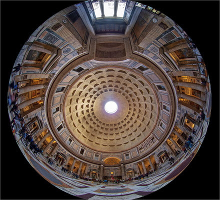 Rom Pantheon mit Circular Fisheye