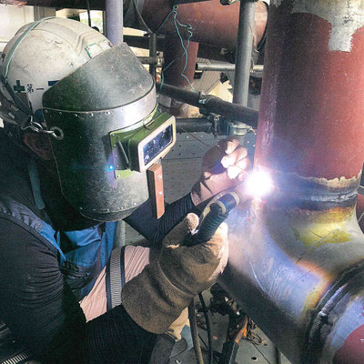 消火配管製作、現地施工　武豊火力発電所