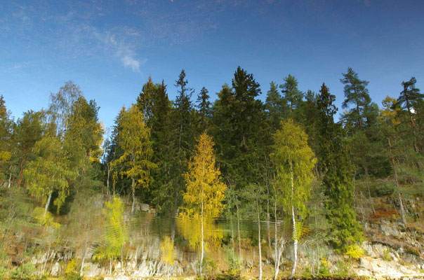 Spiegelung auf dem Weg zum Vettakollen