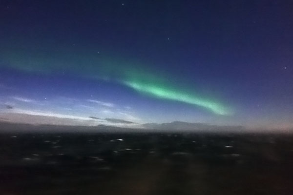 leichtes Nordlicht - nur ein Beweisfoto :)