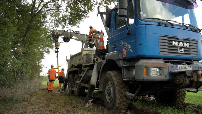 Travaux aériens électriques SOGECO La Flèche