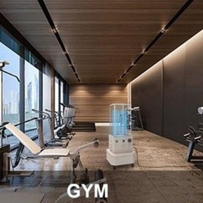 disinfection and sterilization of sports equipment and attributes in a gym or fitness center BBM Ledproducts
