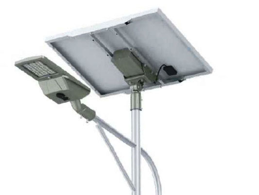 Led-Solar street road lighting fixture with external solar panel for extra long burning time, BBM Ledproducts