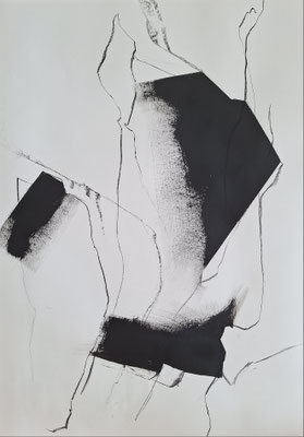 140 Acryl und Kohle auf Papier 80 x 60 cm