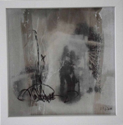 21 Mixed Media auf Karton gerahmt 20 x 20 cm