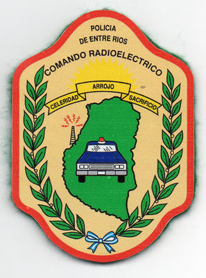 Parche de brazo del Comando Radioeléctrico (radio patrullas) de la Policía de la Provincia de Entre Ríos