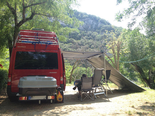 Unser wunderbares Plätzchen auf dem Campingplatz