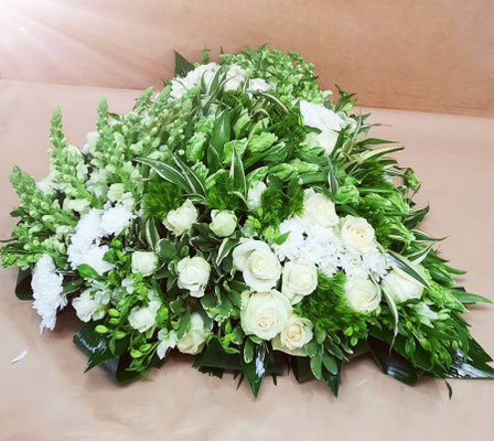 D28 Coeur vert et blanc