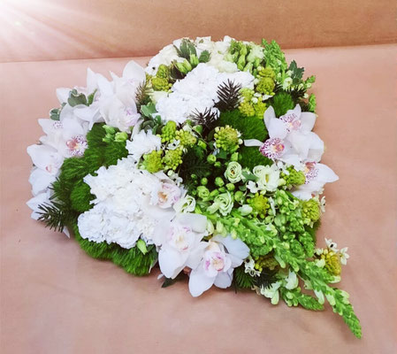 D27Coeur blanc et vert