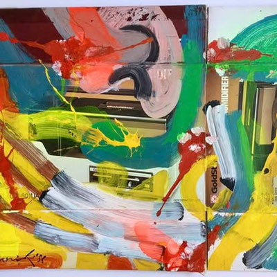 TIMES SPQUARE | 1988 | MIXEDMEDIA | 57 x 75