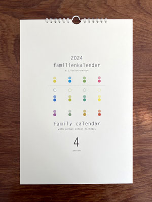 Familienkalender PUNKTE 2024 (4 Spalten)