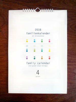 Family Calendar PUNKTE 2018 - 4 columns