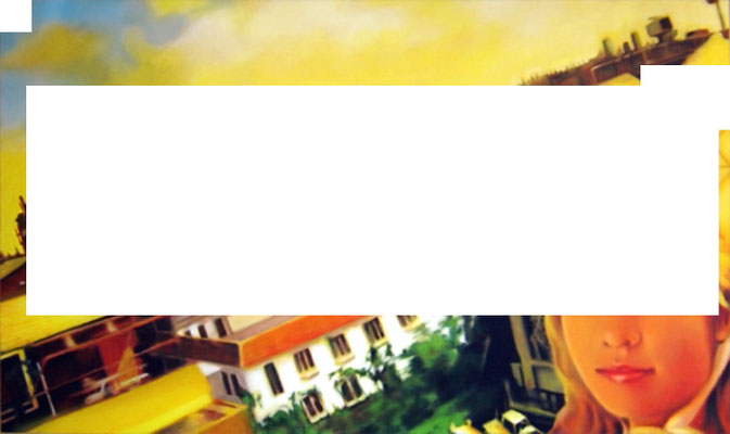 CMYK 1<br />2006<br />Acryl auf Baumwolle<br />175 x 100 cm