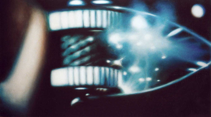 Ohne Titel<br />2001<br />Acryl auf Baumwolle<br />180 x 99 cm
