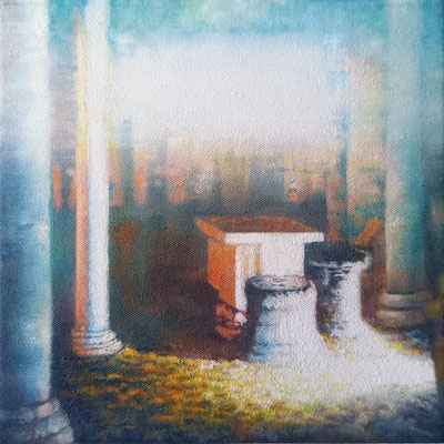 Kleiner Ort<br />2023<br />Acryl auf Baumwolle<br />20 x 20 cm